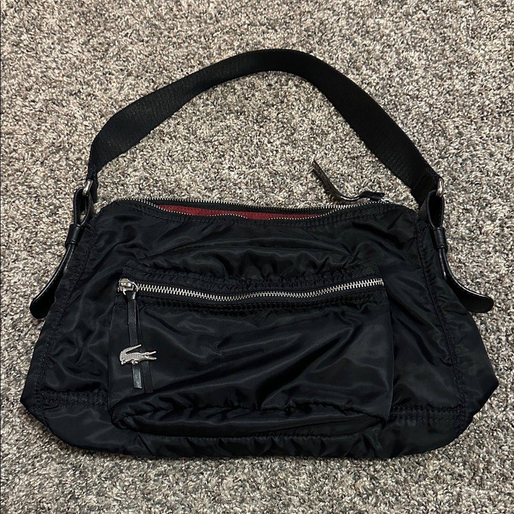 Lacoste Black Nylon Shoulder Bag